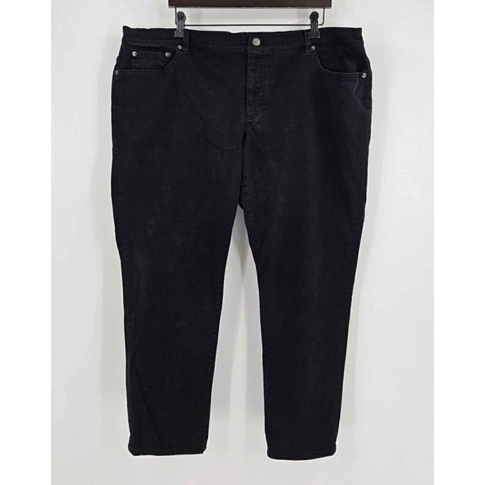 LRL Lauren Jeans Co Ralph Lauren Modern Skinny Black Stretch Jeans Sz 22